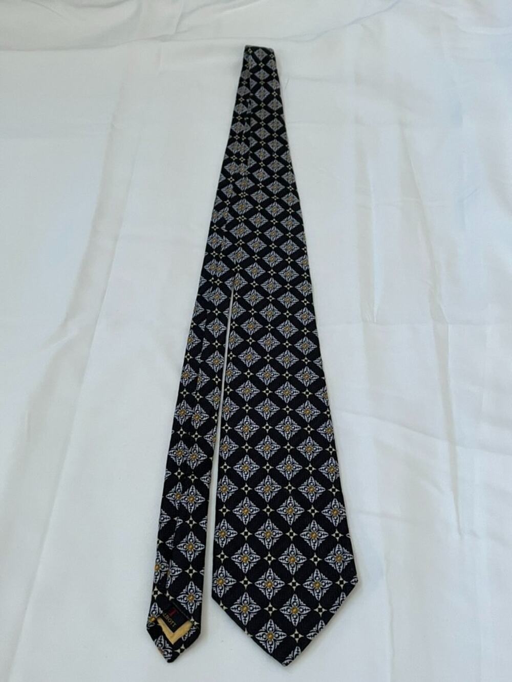 Vintage Robert Talbott Men's Tie 58" Silk Best of Class Geometric Hand Sewn